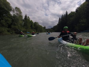 Sit on Top Kajak fahren & Canyoning-Tour Stuibenfälle bei Reutte in Tirol.