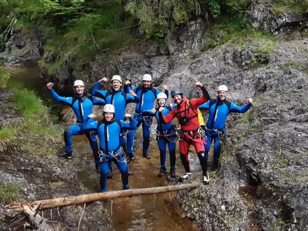 Canyoning als Firmenevent zum Teambuilding